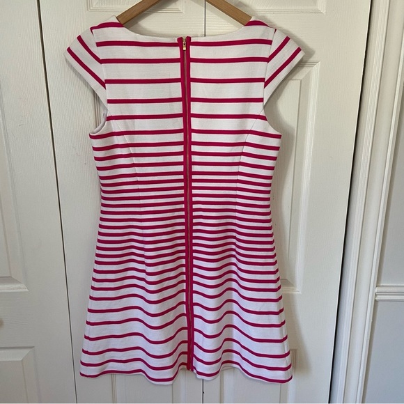 Lilly Pulitzer NWT Pink and White Stripe Zippered Mini Dress Size XL - Picture 8 of 8
